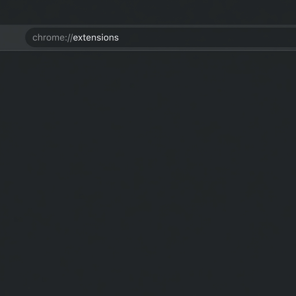 Chrome address bar showing chrome://extensions